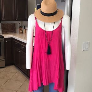 M Fredric Elan fushia pink tunic cover up